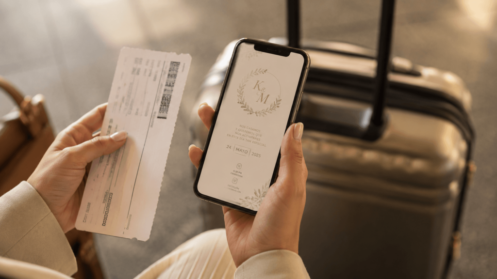Cuándo enviar invitación digital para boda destino con invitados que viajan