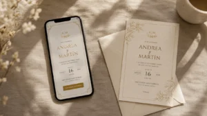Invitación digital vs invitación impresa: comparación visual para tu boda
