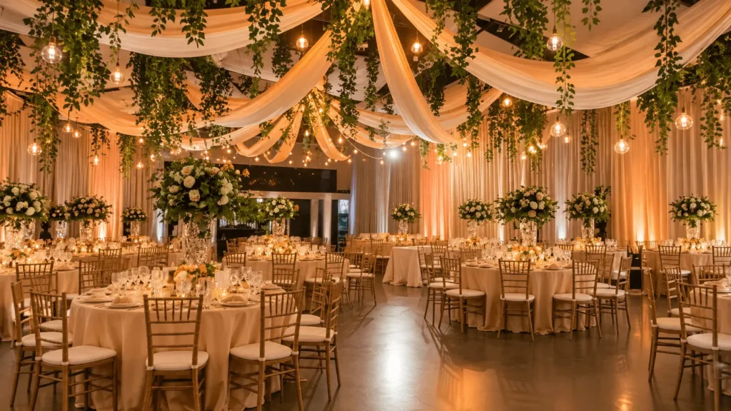 Espacio preparado para una boda según el número de invitados