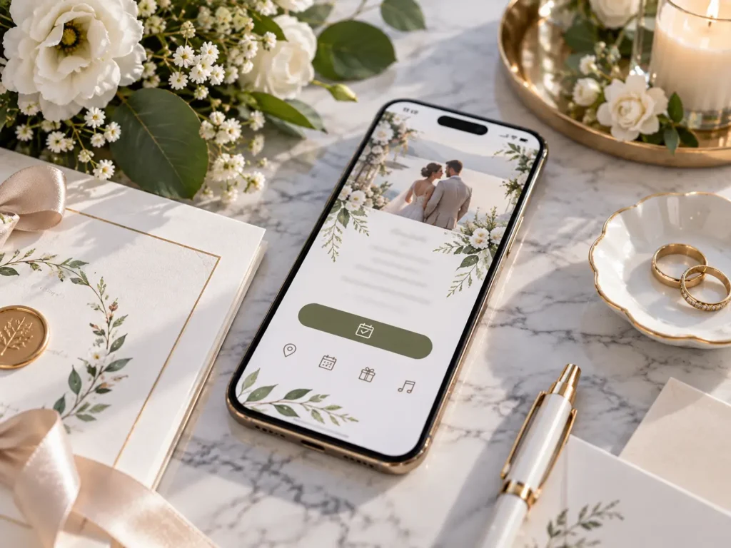 Invitación digital de boda con confirmación RSVP desde el celular