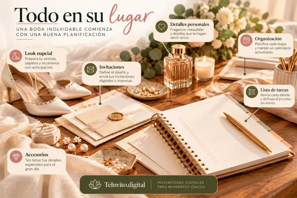 Preparativos finales del día de la boda