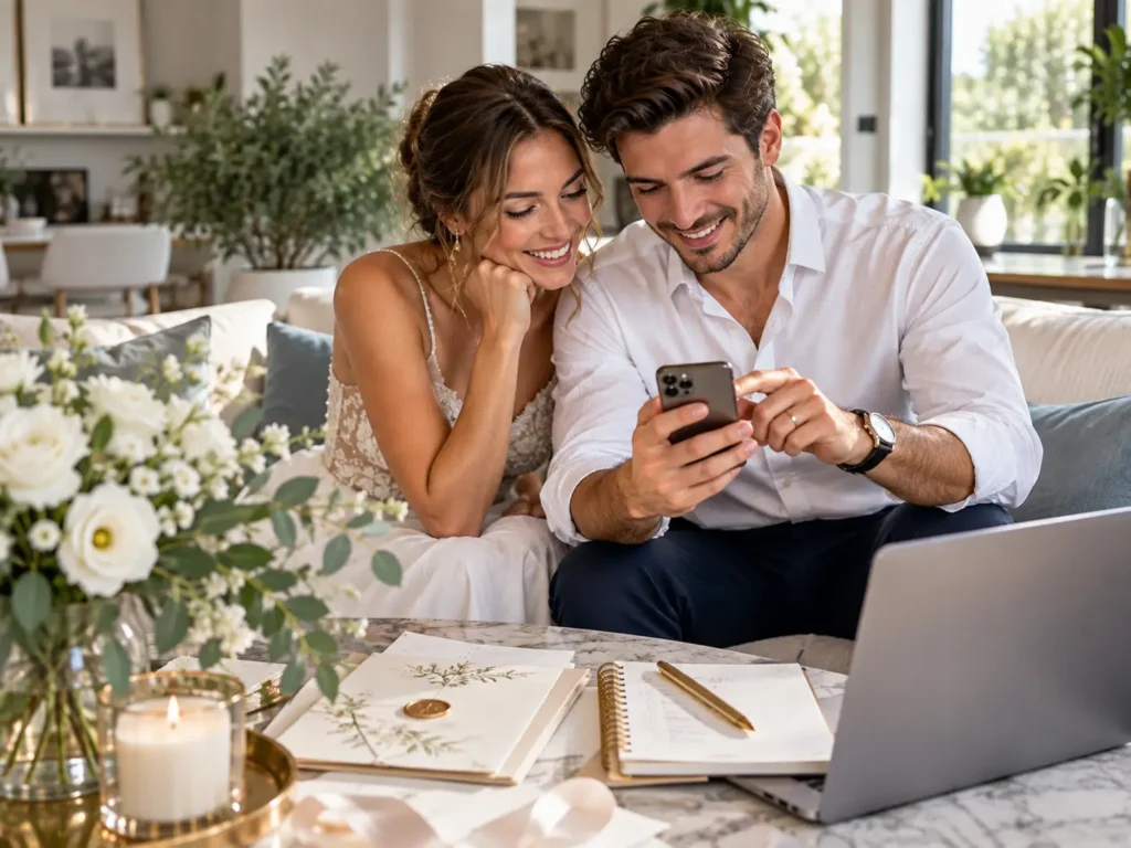 Recordatorio de confirmación de asistencia a una boda por WhatsApp