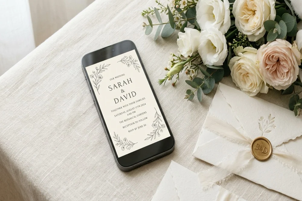 Invitación digital para una boda civil