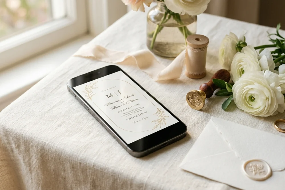 Invitación digital para una boda